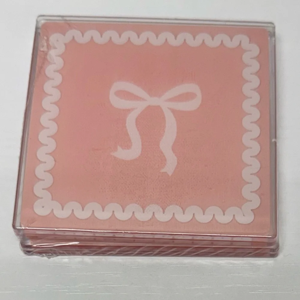3 for $15 SALE Target Bullseye Coquette Pink & White Bow 4 Pack Coasters